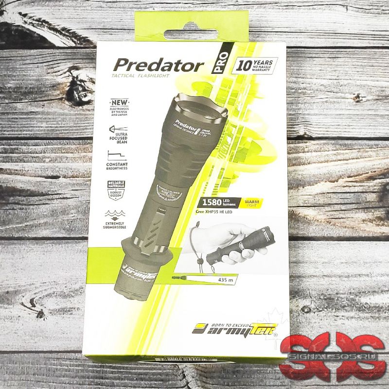 Фонарь Armytek PREDATOR PRO XHP35 HI Теплый свет